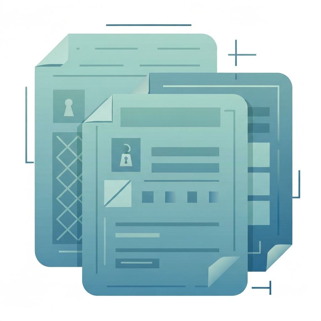 Secure document workflow illustration